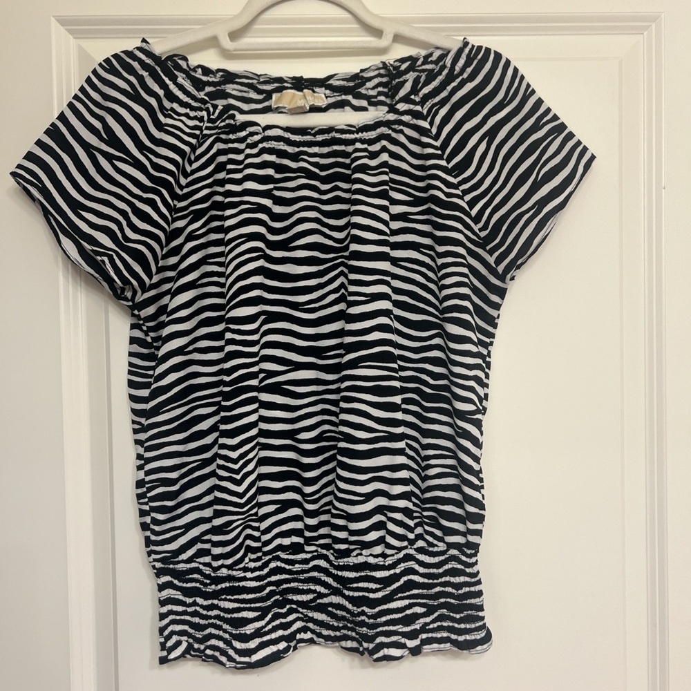 MICHAEL Michael Kors Zebra Print Top